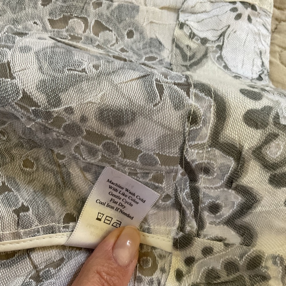 Coldwater Creek Women's Jacket Gray Cream White 3/4 Sleeve Size 4-6 - Picture 9 of 11